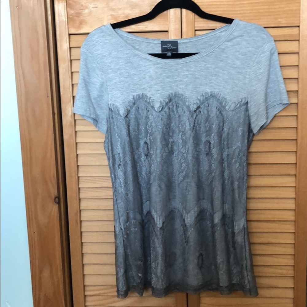 Market & Spruce Overlay Knit Shirt